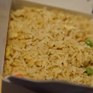 a close up of a box of rice