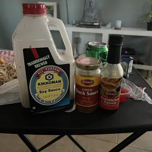 Good thing I had these condiments. My food was bland.