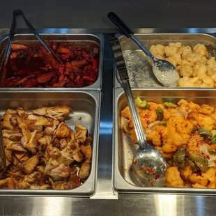chicken wings and fried chicken, interior
