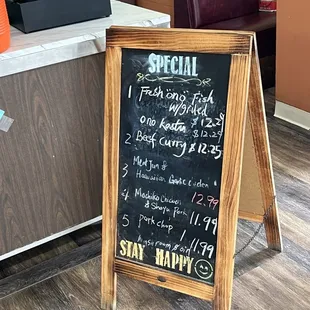 SPECIAL BOARD! I need to check out the catch of the day on my next visit!