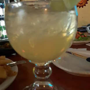 Large margaritas at happy hour $5.00, I&apos;m so happy!