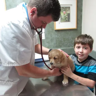 Dr. Lawton with his new friends.