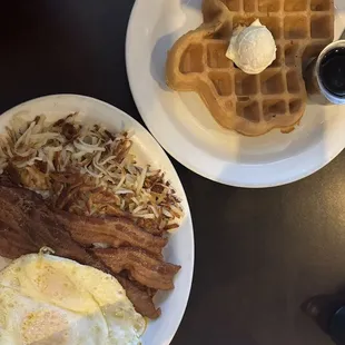 waffles, food