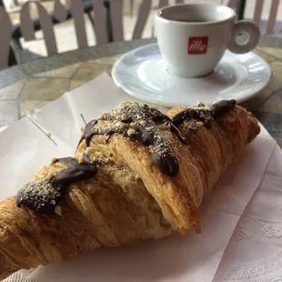 Hazelnut chocolate croissant