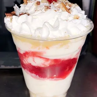 Banana Split in a cup
