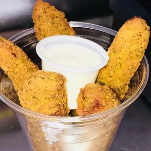Fried Pickle Spears.