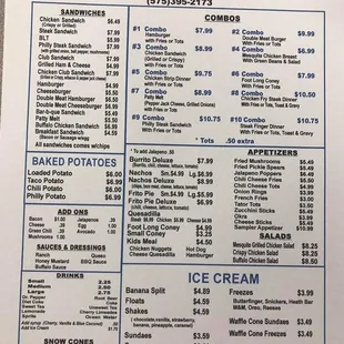 2019 Menu