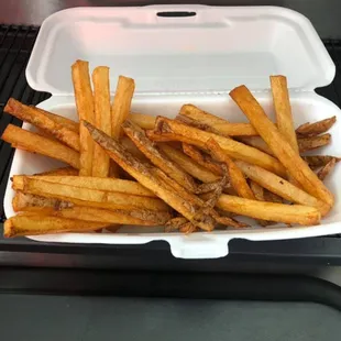 Hand cut to order home-style fries.