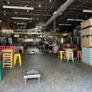 Brewery with a relaxed vibe. Tien was very helpful and nice as our bartender. Brewery has fun games, photo walls and a projector screen.