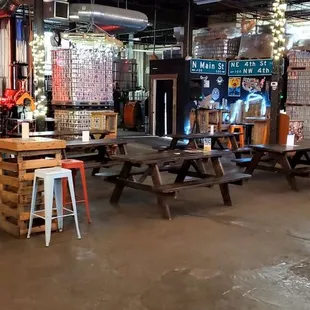 the inside of a brewery