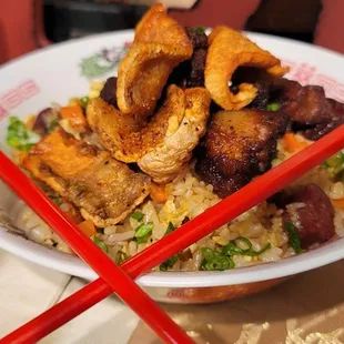 Smoked pork rice!  Our Original recipe!  It's a fan favorite!!!