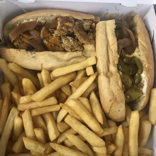 &quot;The Fat Guy&apos;s Diet Sandwich&quot; with fries