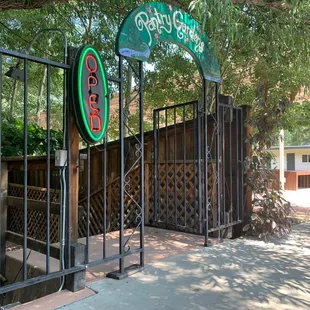 Entrance to creek side dining.