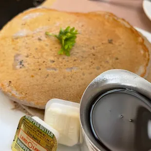 Blue corn pancakes