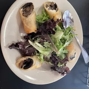 Wild Mushroom &amp; Goat Cheese Spring Roll