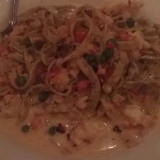 Tarragon Fettuccine and Grilled Lobster Tails