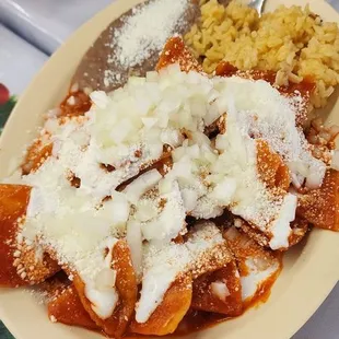 Red chilaquiles