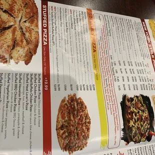 the menu