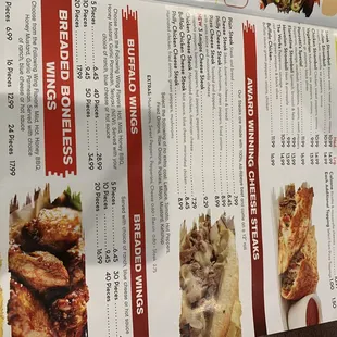 the menu