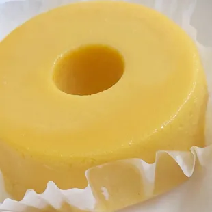 a piece of cake in a paper wrapper
