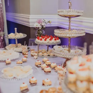 a variety of desserts