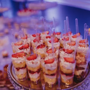 a variety of desserts