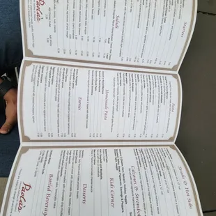 Menu front
