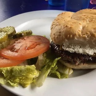 1/3 pd cheeseburger. Drippingly tasty