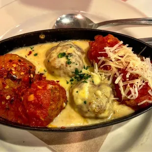 Meatball sampler appetizer