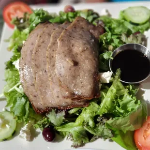 Greek salad with Gyro meat
