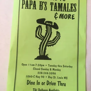 Papa B’s Tamales & More