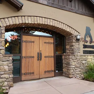 The Front Entrance to Papa Bear Pizza