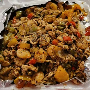 Chicken n shrimp stir fry