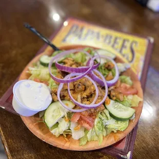 a plate of food on a table