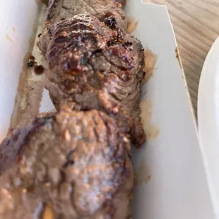 Steak on a stick - cooked perfectly