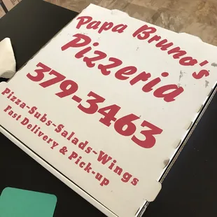 pizza on a table