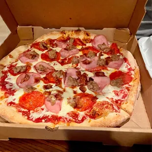 Meat lovers pizza...huge!!!
