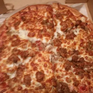 Meat lovers pizza