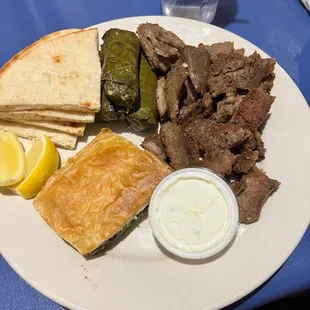 a plate of food on a table