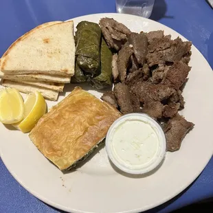 a plate of food on a table