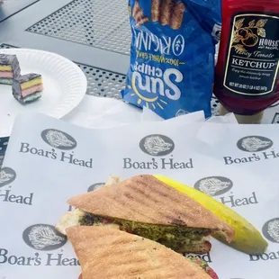 a sandwich with pickle