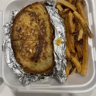 Jersey melt with fries