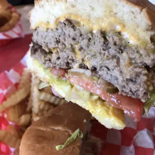 Double cheeseburger, awesome