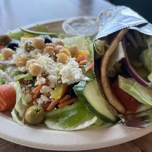 Kofta sandwich with side salad