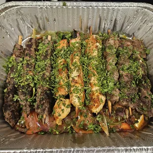 Kebabs from Mixed Kebab Family Meal