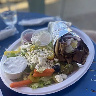 Gyro Sandwich. Stuffed with meat and so tender!