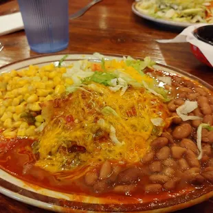 Christmas enchiladas - kind of a mess