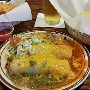 Runny sauces, yet very tasty with flavor.