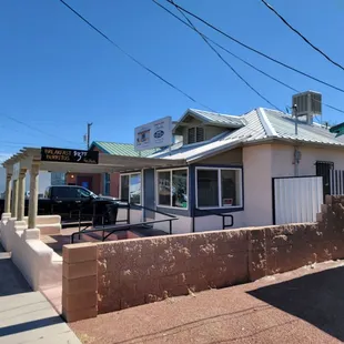 The entrance.   $3.75 breakfast burritos!