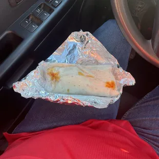 Steak breakfast burrito